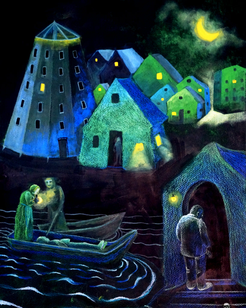 Bringing in the Dad Surreal Landscape Painting by Harold Roth 2025