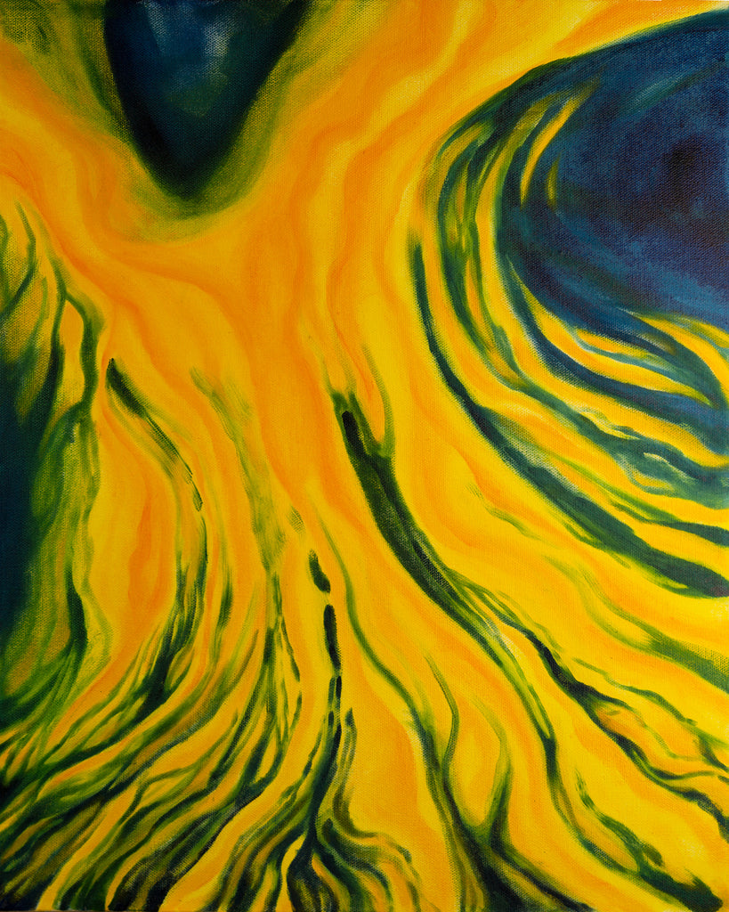 The King in Yellow Abstract Oil Painting - SOLD